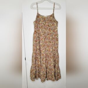 By The River - Floral Maxi Dress - Multicolor - Size Large